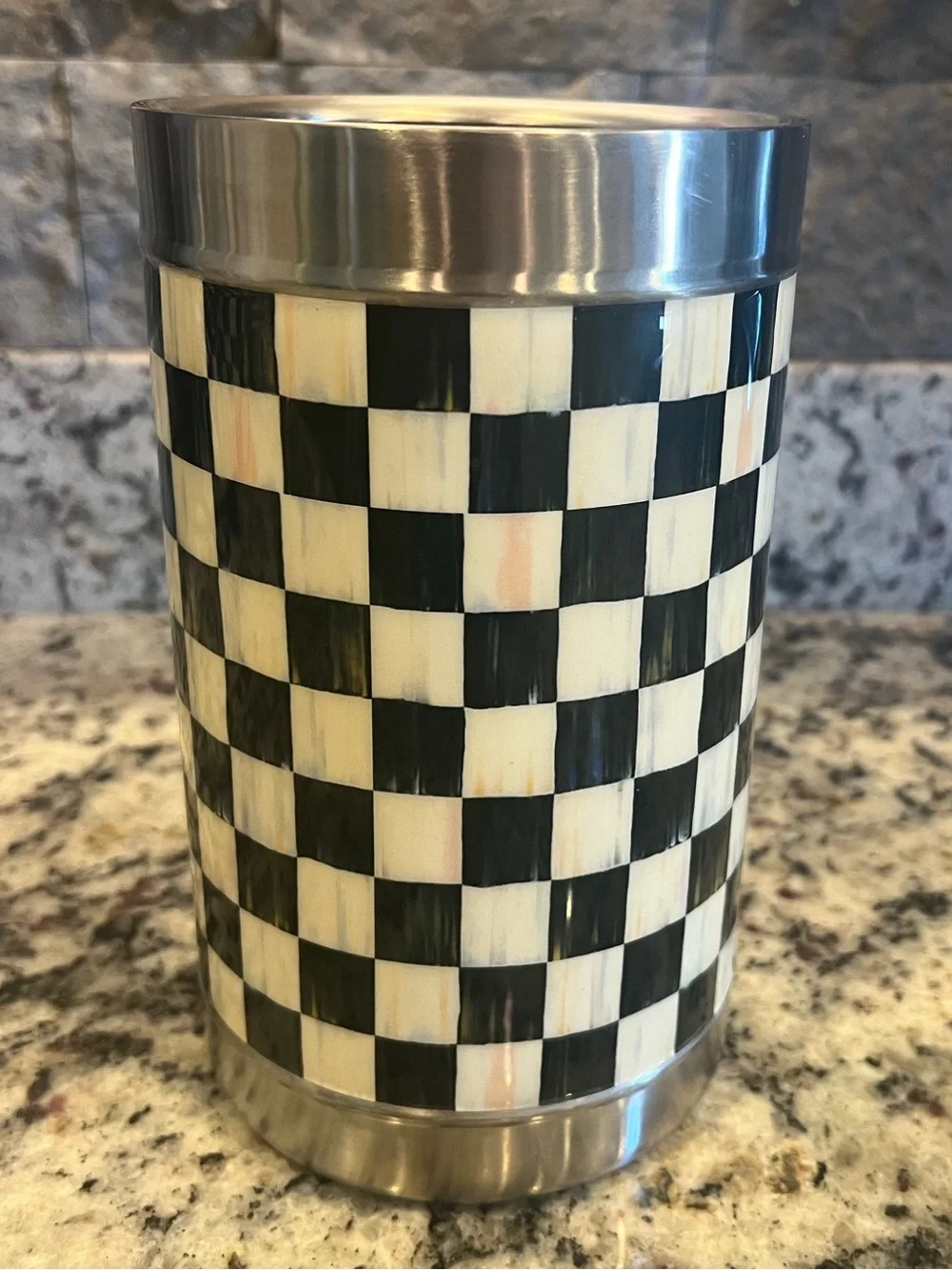 Mackenzie-Childs Courtly Check Wine Cooler. Like new condition.